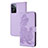 Handytasche Stand Schutzhülle Flip Leder Hülle Blumen Y01X für Oppo A77s Violett