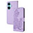 Handytasche Stand Schutzhülle Flip Leder Hülle Blumen Y01X für Oppo K11 5G Violett