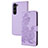 Handytasche Stand Schutzhülle Flip Leder Hülle Blumen Y01X für Samsung Galaxy S22 Plus 5G Violett