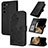 Handytasche Stand Schutzhülle Flip Leder Hülle Blumen Y01X für Samsung Galaxy S24 Plus 5G