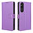 Handytasche Stand Schutzhülle Flip Leder Hülle BY1 für Sony Xperia 1 V Violett