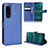Handytasche Stand Schutzhülle Flip Leder Hülle BY1 für Sony Xperia 5 III SO-53B Blau
