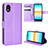 Handytasche Stand Schutzhülle Flip Leder Hülle BY1 für Sony Xperia Ace III SO-53C Violett