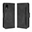 Handytasche Stand Schutzhülle Flip Leder Hülle BY3 für Samsung Galaxy A22 5G SC-56B Schwarz