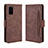 Handytasche Stand Schutzhülle Flip Leder Hülle BY3 für Samsung Galaxy S20 Plus Braun