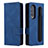 Handytasche Stand Schutzhülle Flip Leder Hülle BY3 für Samsung Galaxy Z Fold3 5G Blau