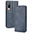 Handytasche Stand Schutzhülle Flip Leder Hülle BY4 für HTC Desire 22 Pro 5G Blau