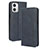 Handytasche Stand Schutzhülle Flip Leder Hülle BY4 für Motorola Moto G53 5G Blau