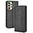Handytasche Stand Schutzhülle Flip Leder Hülle BY4 für Samsung Galaxy A23 5G Schwarz