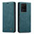 Handytasche Stand Schutzhülle Flip Leder Hülle C01S für Samsung Galaxy S20 Ultra Blau