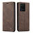 Handytasche Stand Schutzhülle Flip Leder Hülle C01S für Samsung Galaxy S20 Ultra Braun