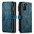 Handytasche Stand Schutzhülle Flip Leder Hülle C01S für Samsung Galaxy S22 5G Blau