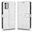 Handytasche Stand Schutzhülle Flip Leder Hülle C01X für Motorola Moto E32 Silber