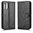 Handytasche Stand Schutzhülle Flip Leder Hülle C01X für Motorola Moto E32s Schwarz