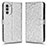 Handytasche Stand Schutzhülle Flip Leder Hülle C01X für Motorola Moto G82 5G Silber