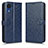 Handytasche Stand Schutzhülle Flip Leder Hülle C01X für Samsung Galaxy A03 Core Blau