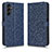 Handytasche Stand Schutzhülle Flip Leder Hülle C01X für Samsung Galaxy A14 4G Blau