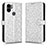 Handytasche Stand Schutzhülle Flip Leder Hülle C01X für Xiaomi Redmi A1 Plus Silber