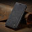 Handytasche Stand Schutzhülle Flip Leder Hülle C02S für Samsung Galaxy A10s Schwarz
