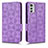 Handytasche Stand Schutzhülle Flip Leder Hülle C02X für Motorola Moto E32 Violett