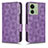 Handytasche Stand Schutzhülle Flip Leder Hülle C02X für Motorola Moto Edge 40 5G Violett