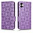 Handytasche Stand Schutzhülle Flip Leder Hülle C02X für Samsung Galaxy A04E Violett