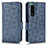 Handytasche Stand Schutzhülle Flip Leder Hülle C02X für Sony Xperia 5 III SO-53B Blau