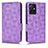Handytasche Stand Schutzhülle Flip Leder Hülle C02X für Vivo Y55s 5G Violett