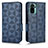 Handytasche Stand Schutzhülle Flip Leder Hülle C02X für Xiaomi Redmi Note 10 4G Blau