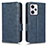 Handytasche Stand Schutzhülle Flip Leder Hülle C02X für Xiaomi Redmi Note 12 Explorer Blau