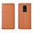 Handytasche Stand Schutzhülle Flip Leder Hülle C03 für Xiaomi Redmi Note 9 Orange