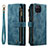Handytasche Stand Schutzhülle Flip Leder Hülle C03S für Samsung Galaxy A12 Nacho Blau