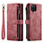 Handytasche Stand Schutzhülle Flip Leder Hülle C03S für Samsung Galaxy A12 Nacho Rot