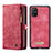 Handytasche Stand Schutzhülle Flip Leder Hülle C03S für Samsung Galaxy A51 5G Rot