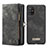 Handytasche Stand Schutzhülle Flip Leder Hülle C03S für Samsung Galaxy A51 5G Schwarz
