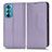 Handytasche Stand Schutzhülle Flip Leder Hülle C03X für Motorola Moto Edge 30 5G Violett