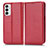 Handytasche Stand Schutzhülle Flip Leder Hülle C03X für Samsung Galaxy M23 5G Rot