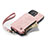 Handytasche Stand Schutzhülle Flip Leder Hülle C04S für Apple iPhone 14 Pro Rosegold