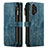 Handytasche Stand Schutzhülle Flip Leder Hülle C04S für Samsung Galaxy A32 4G Blau