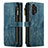 Handytasche Stand Schutzhülle Flip Leder Hülle C04S für Samsung Galaxy A32 5G Blau