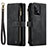 Handytasche Stand Schutzhülle Flip Leder Hülle C05S für Samsung Galaxy A53 5G Schwarz