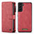 Handytasche Stand Schutzhülle Flip Leder Hülle C05S für Samsung Galaxy S24 5G Rot