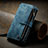 Handytasche Stand Schutzhülle Flip Leder Hülle C06S für Samsung Galaxy A22s 5G Blau