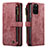 Handytasche Stand Schutzhülle Flip Leder Hülle C07S für Samsung Galaxy S20 Plus Rot