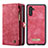 Handytasche Stand Schutzhülle Flip Leder Hülle C08S für Samsung Galaxy A13 5G Rot