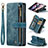 Handytasche Stand Schutzhülle Flip Leder Hülle CS1 für Samsung Galaxy Z Fold4 5G Blau