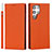 Handytasche Stand Schutzhülle Flip Leder Hülle D01T für Samsung Galaxy S21 Ultra 5G Orange