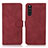 Handytasche Stand Schutzhülle Flip Leder Hülle D01Y für Sony Xperia 10 III SOG04 Rot