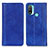 Handytasche Stand Schutzhülle Flip Leder Hülle D03Y für Motorola Moto E40 Blau