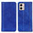 Handytasche Stand Schutzhülle Flip Leder Hülle D03Y für Motorola Moto G53j 5G Blau